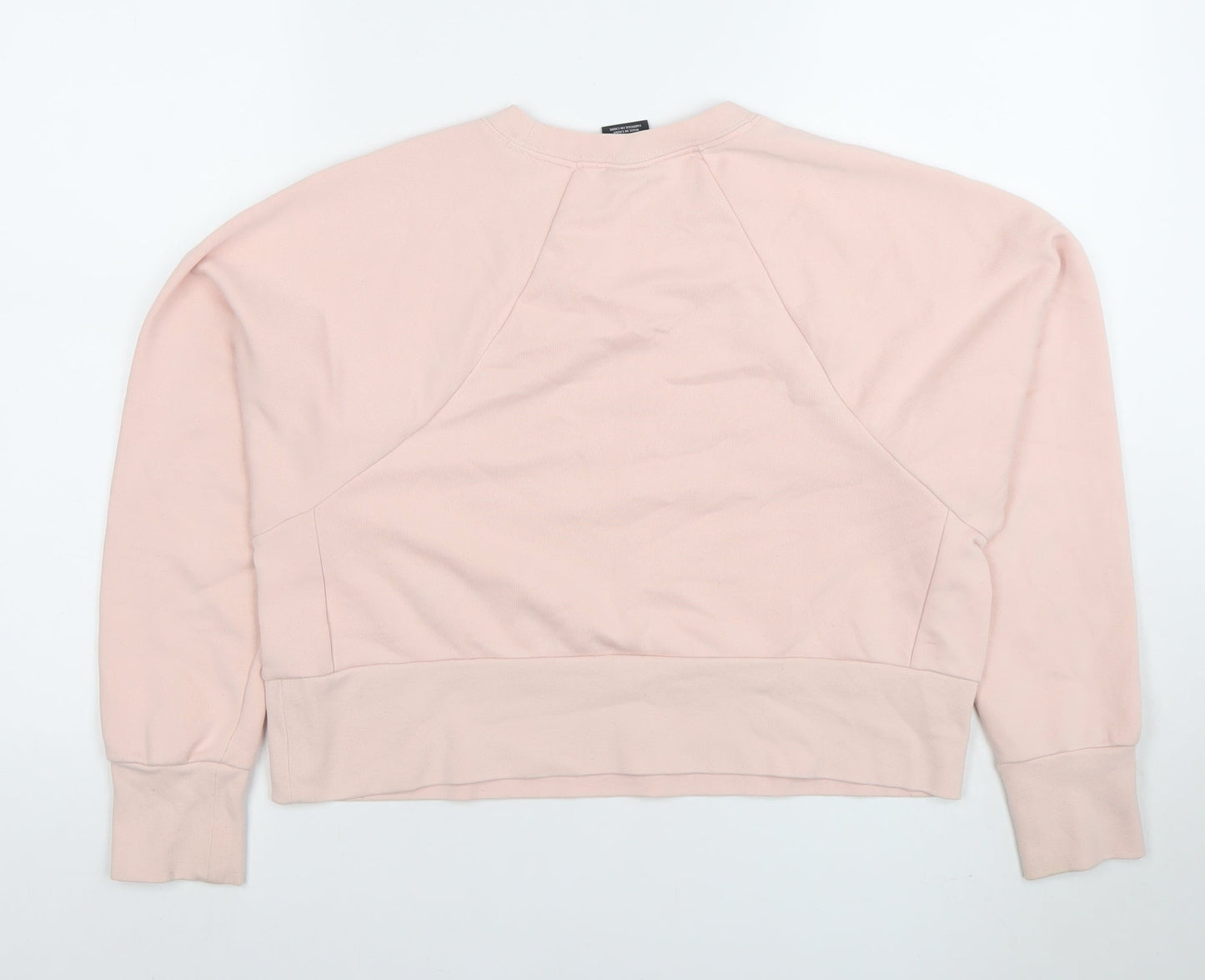 Nike Women Pink Dri-FIT Pullover Sweatshirt S Crew Neck Long Sleeve