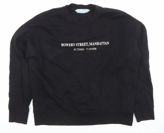 Primark Women's Black XS Bowery Street Manhattan Pullover Sweatshirt