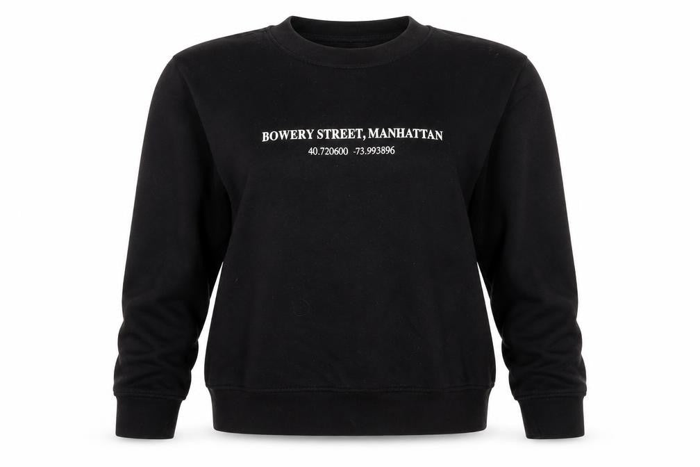 Primark Women's Black XS Bowery Street Manhattan Pullover Sweatshirt