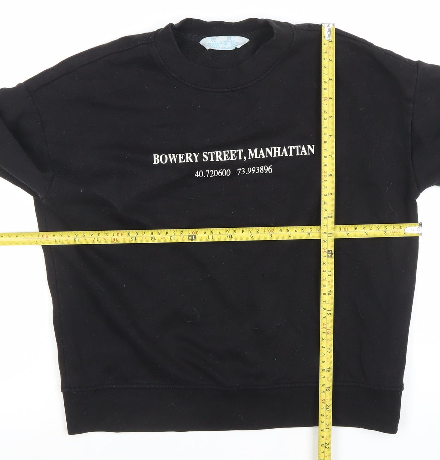 Primark Women's Black XS Bowery Street Manhattan Pullover Sweatshirt