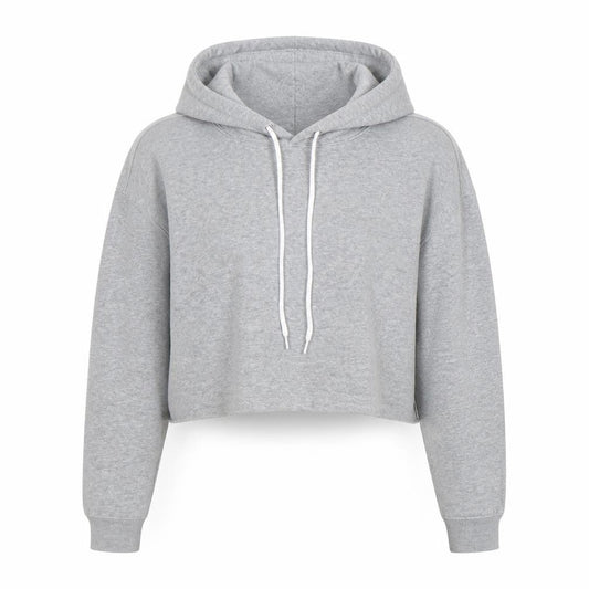 Wild Fable Women Grey Cropped Pullover Hoodie Size S Cotton Blend