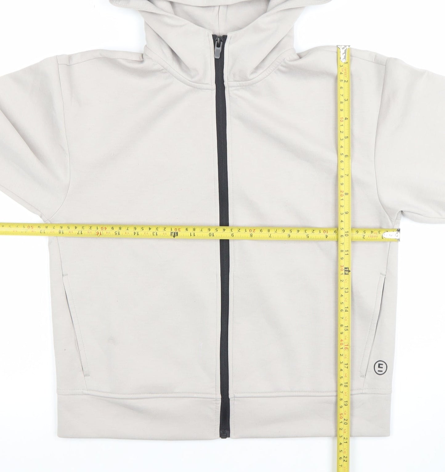 Edition Womens Beige Full Zip Hoodie XS Polyester Blend