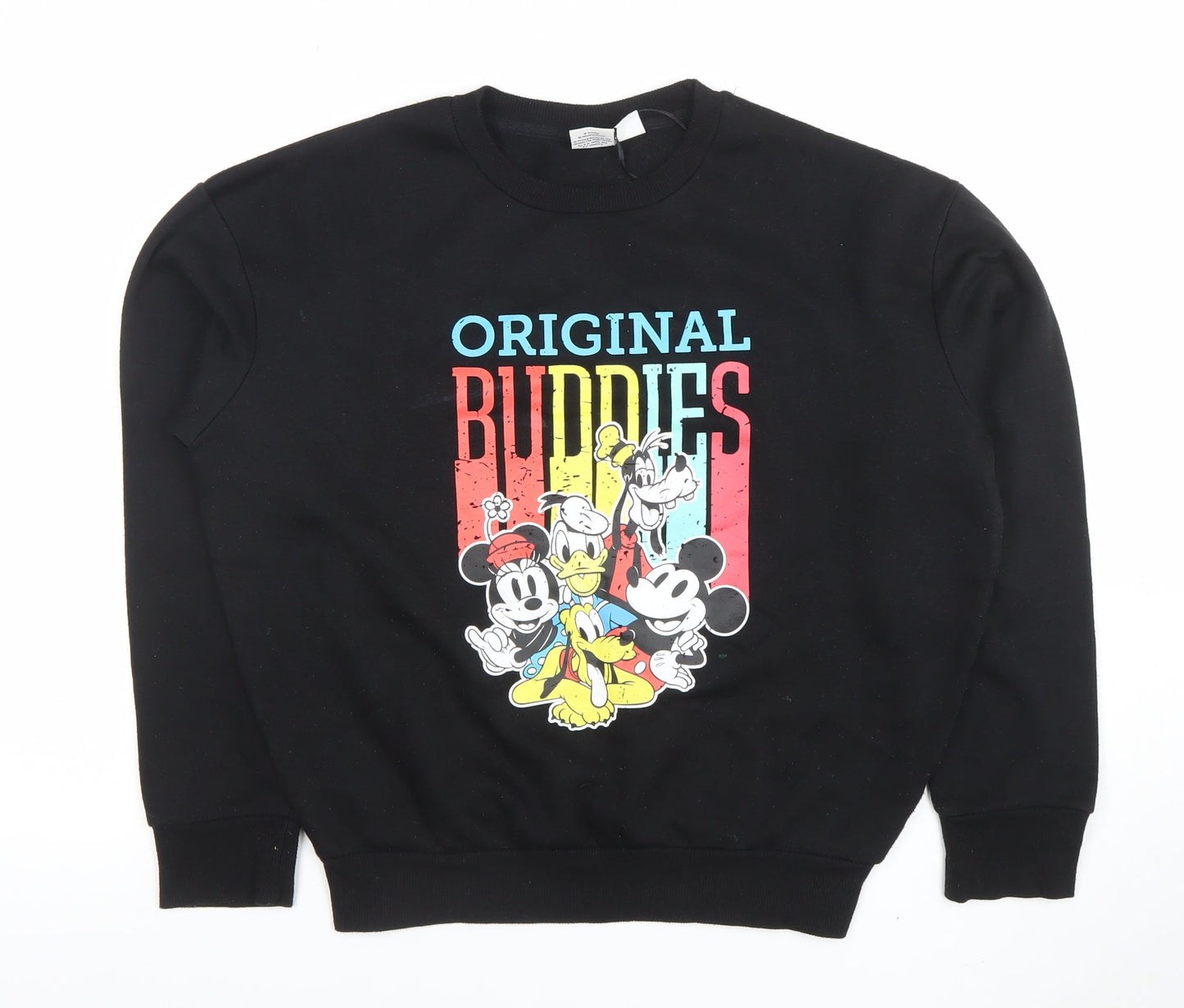 Disney Women Black XS Pullover Sweatshirt Original Buddies Graphic