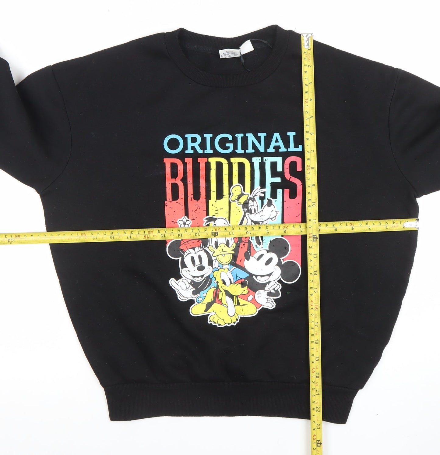 Disney Women Black XS Pullover Sweatshirt Original Buddies Graphic