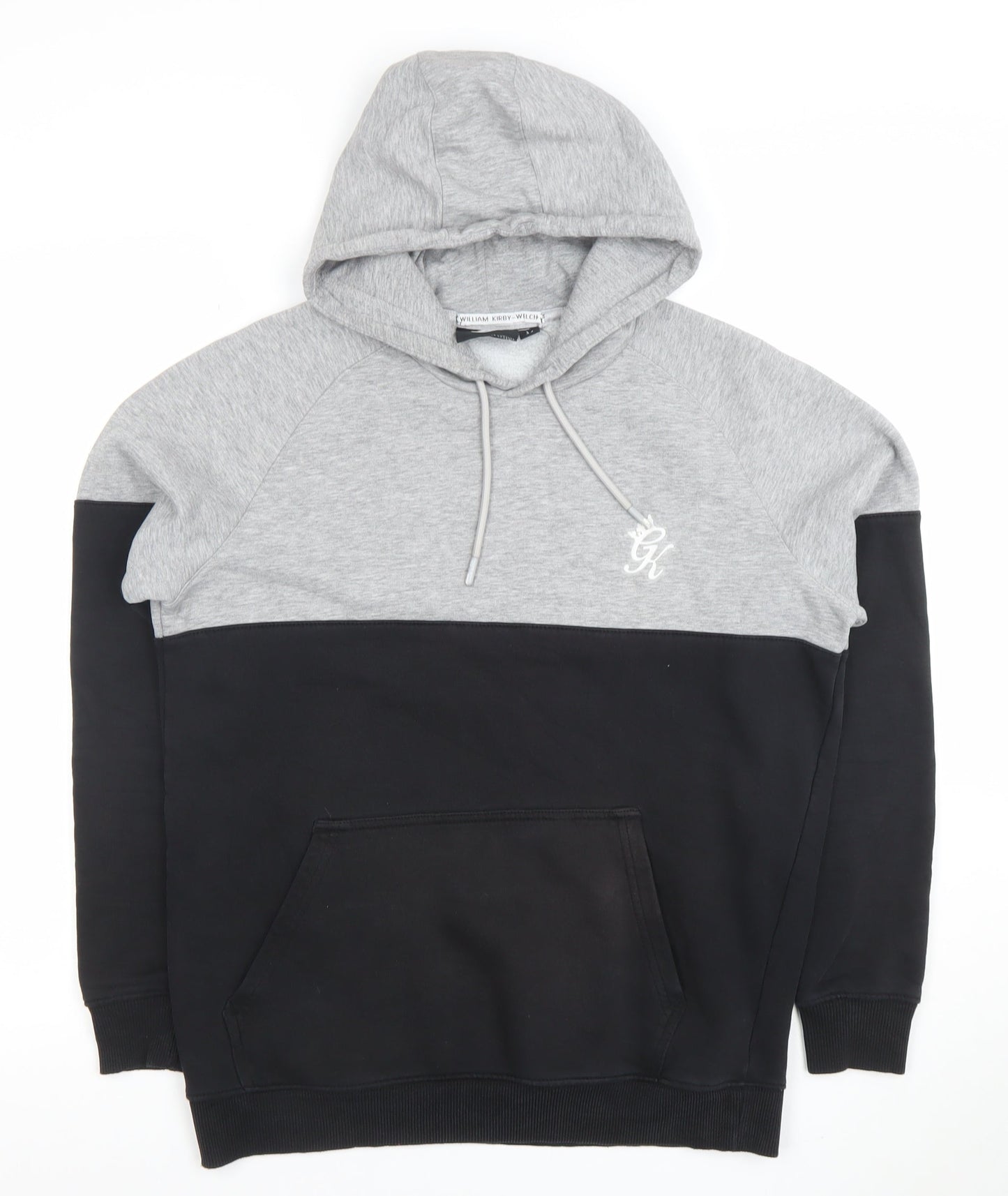 Gym King Men's Grey Black Pullover Hoodie Size M Long Sleeve Logo