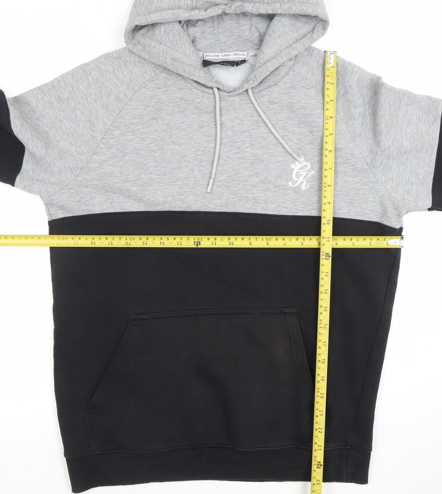 Gym King Men's Grey Black Pullover Hoodie Size M Long Sleeve Logo