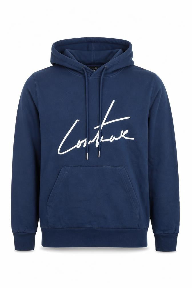 Armani Exchange Men’s Blue Pullover Hoodie Size M Logo Design