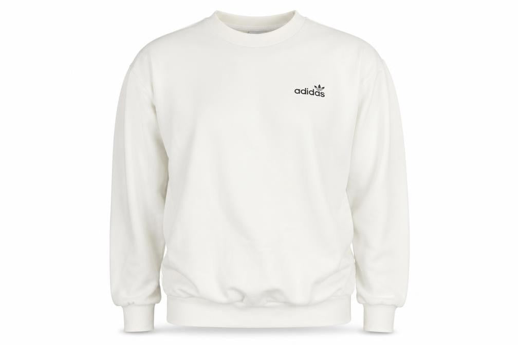Adidas Women’s Ivory Crew Neck Pullover Sweatshirt XS Relaxed Fit