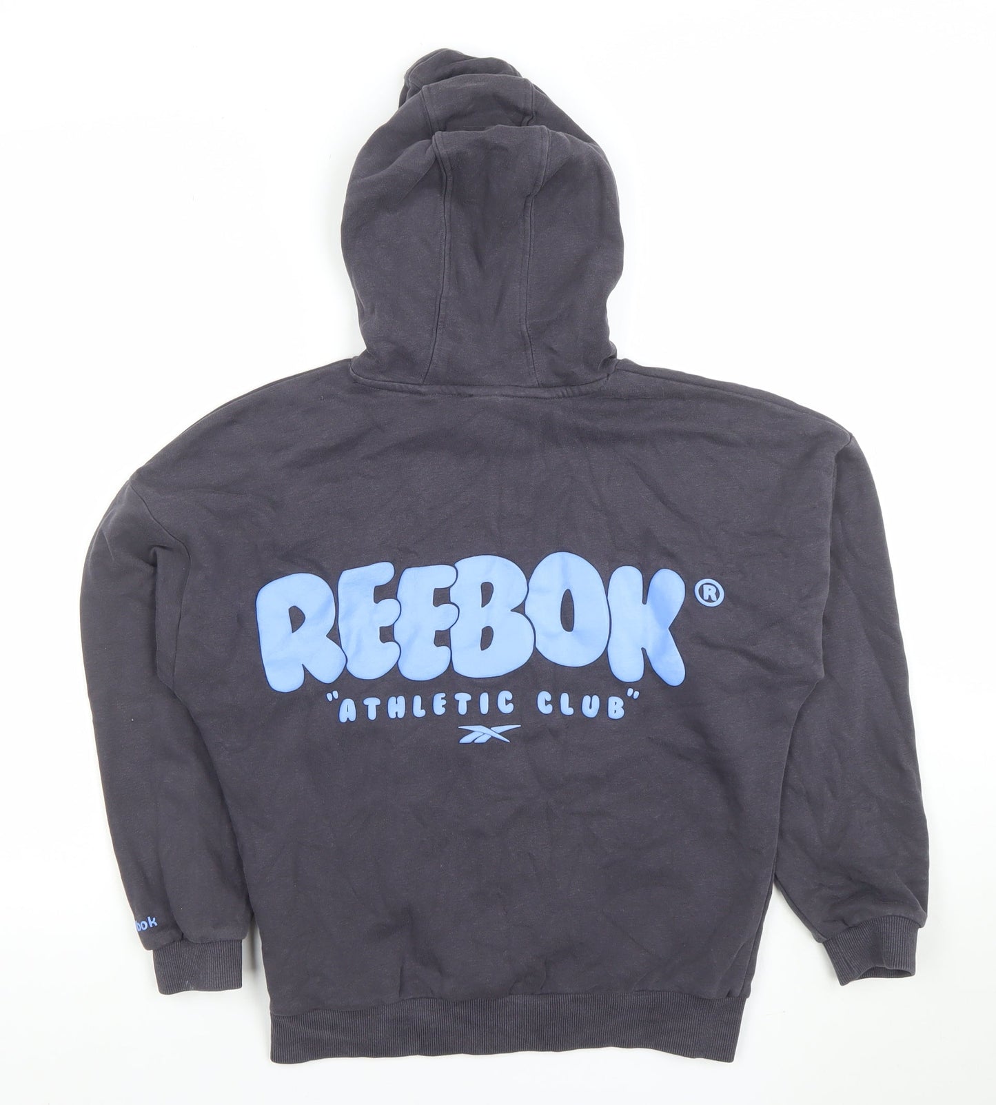 Reebok Boys Black Pullover Hoodie 11 Years Cotton Blend Athletic Club