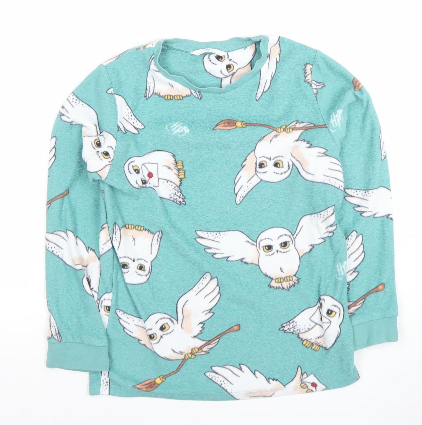 Marks and Spencer Girls Blue Harry Potter Hedwig Fleece Pyjama Top 9-10 Years