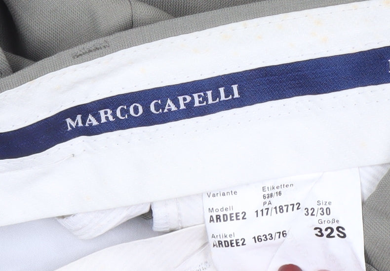 Marco Capelli Men's Beige Wool Blend Chino Trousers 32S