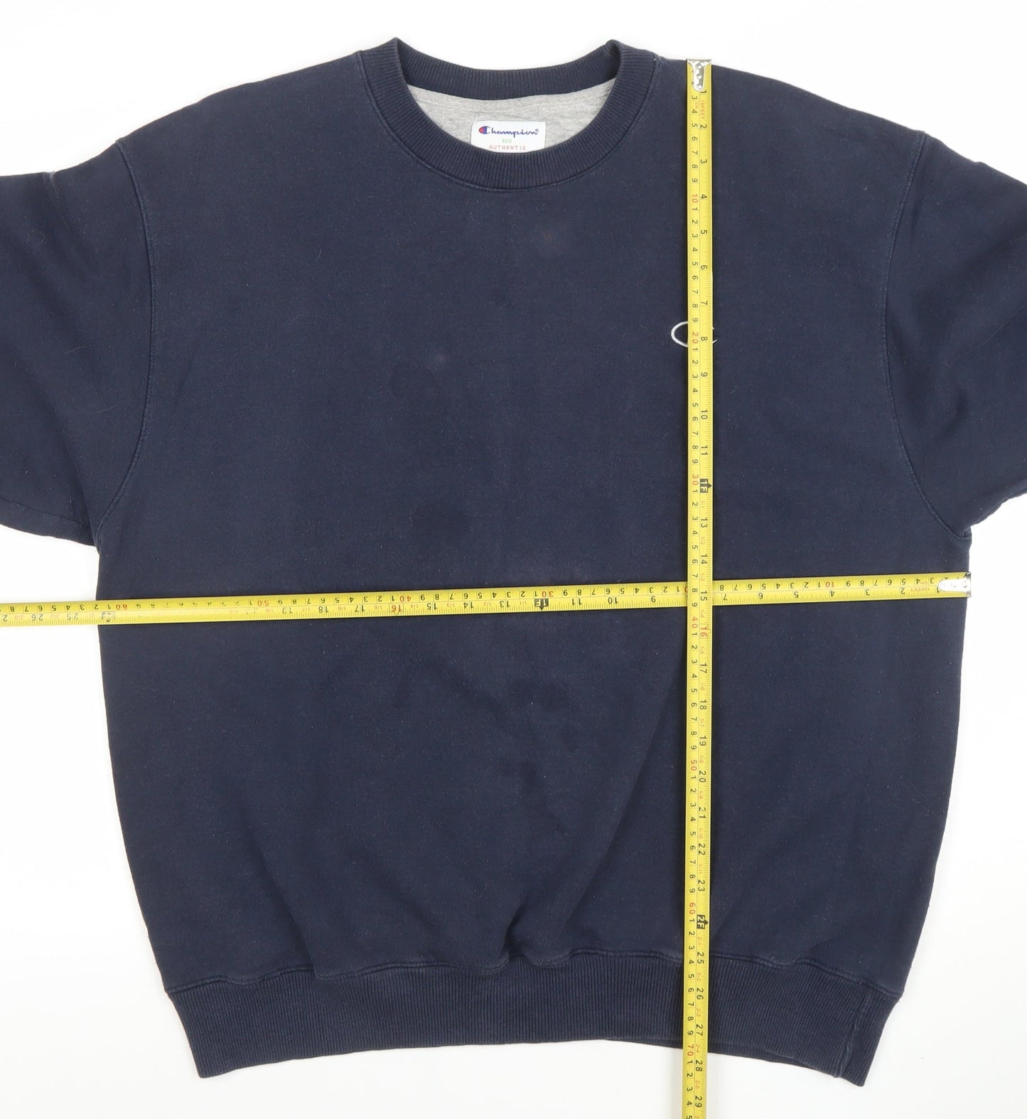 Champion Men's Blue Crew Neck Pullover Sweatshirt L Regular Fit