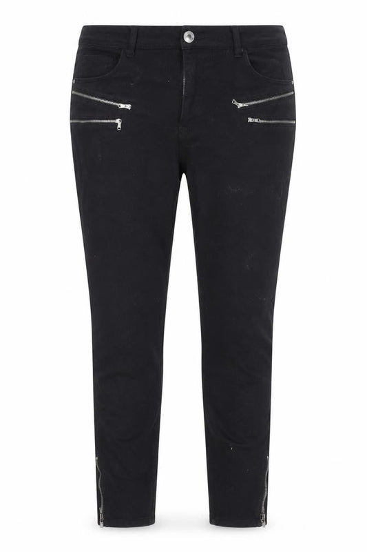 FREE/QUENT Women's Black Skinny Jeans XL Stretch Zip Detail