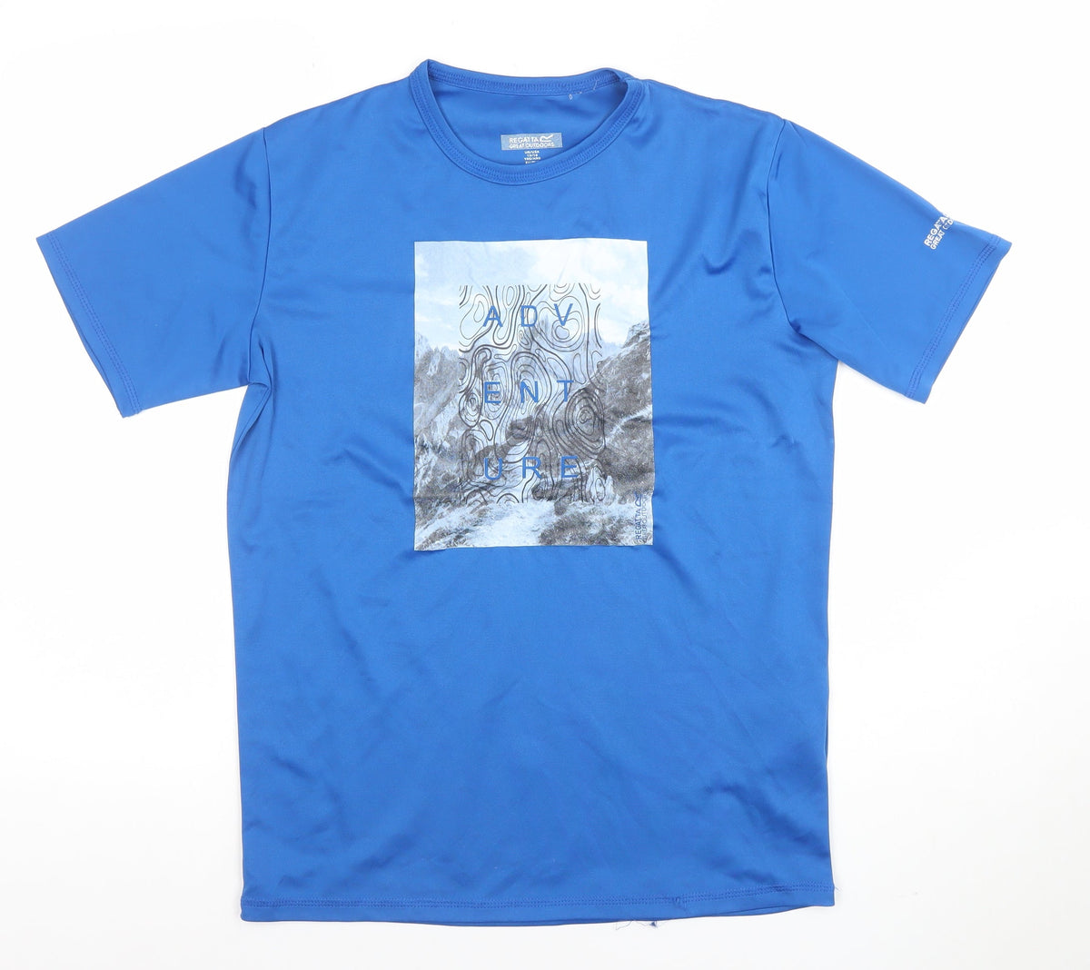 Regatta Boys Blue Adventure Graphic T-Shirt 15-16 Years Lightweight Activewear