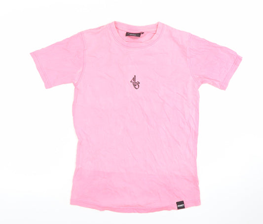 Sonneti Girls Pink Cotton Crew Neck Short Sleeve T-Shirt 10-12 Years