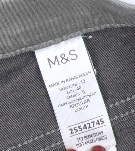 Marks and Spencer Womens Green Size 12 Skinny Stretch Jeans