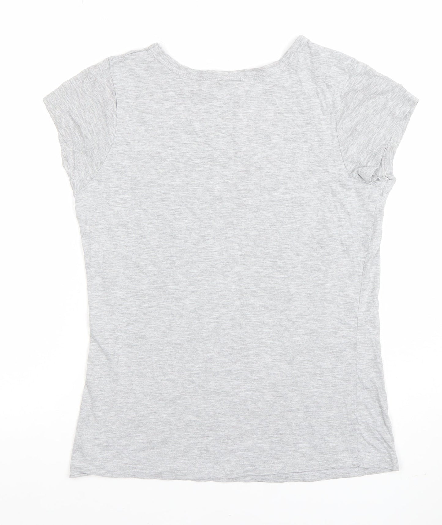Disney Women’s Grey Minnie Mouse T-Shirt Size 8 Short Sleeve Cotton
