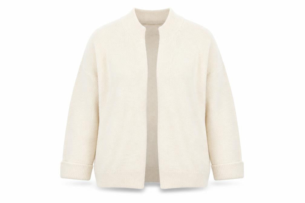 Wallis Women Beige Knit 3/4 Sleeve V-Neck Open Cardigan Size S