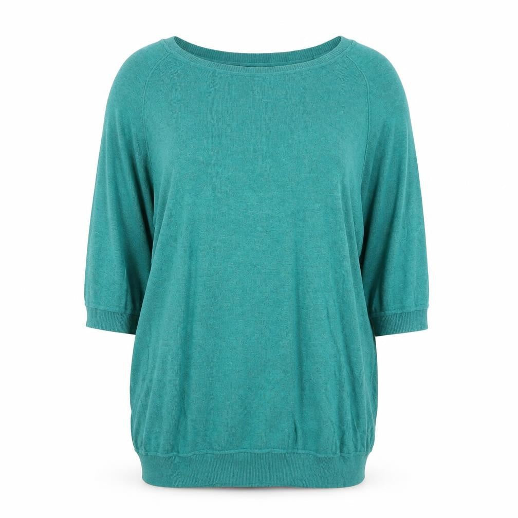 Next Women Green 3/4 Sleeve Scoop Neck Pullover Jumper Size 18