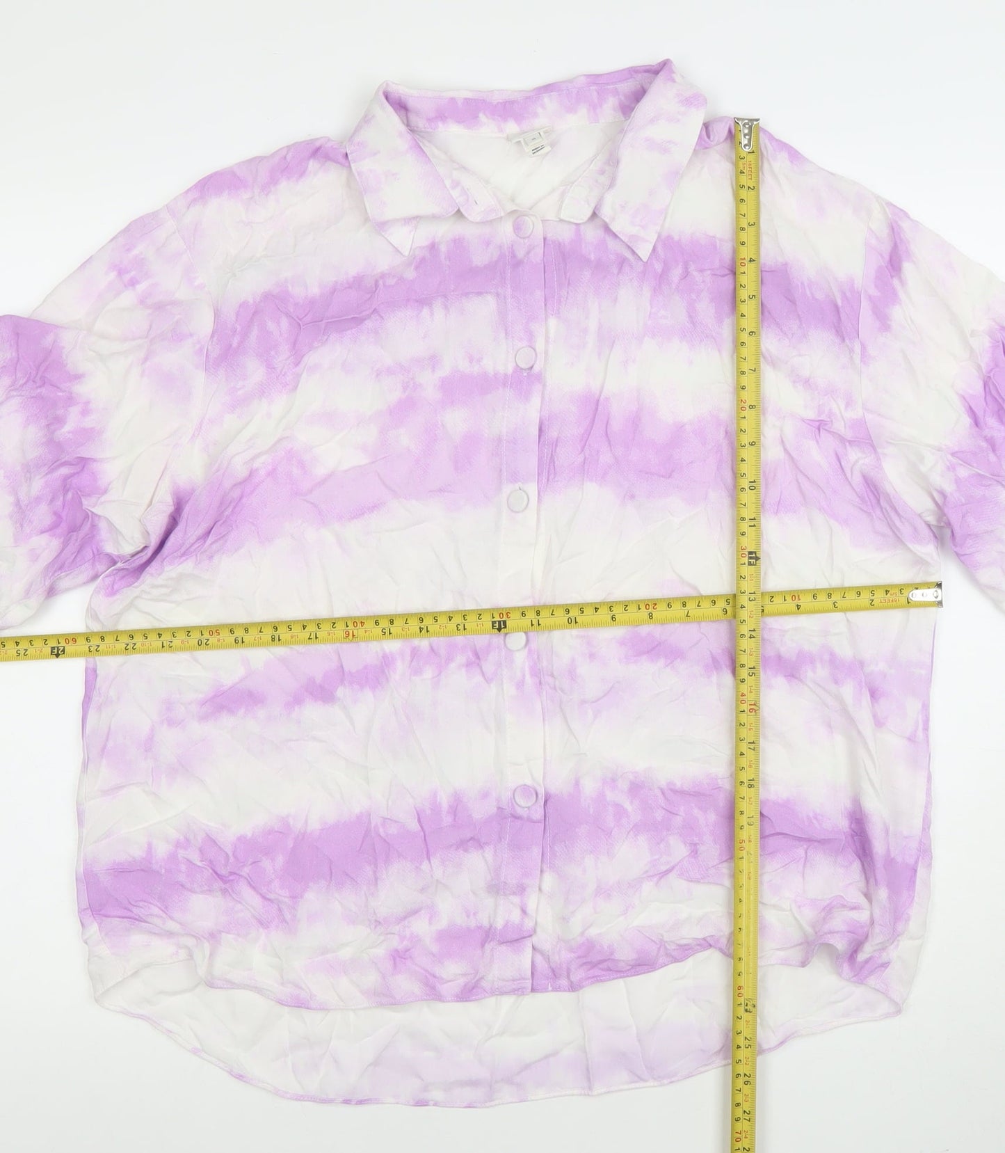 River Island Women’s Multicoloured Size 18 Button-Up Viscose Shirt