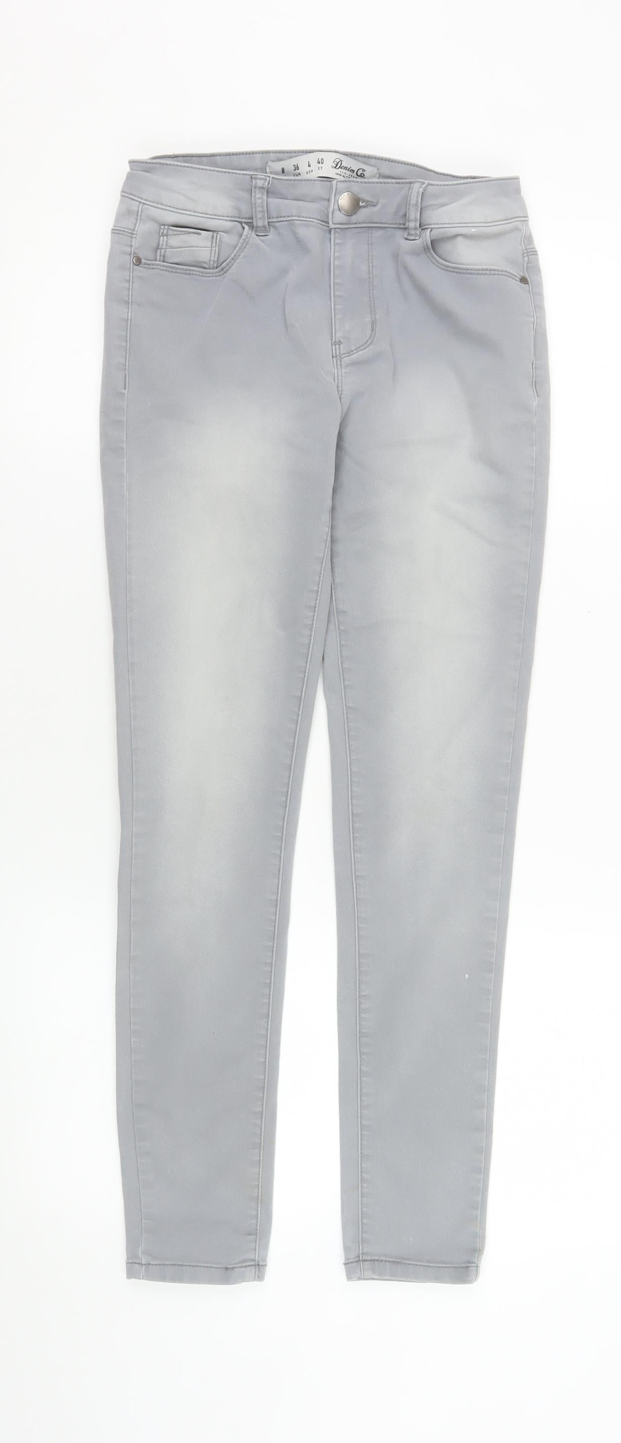 Denim Co Women's Grey Skinny Stretch Jeans Size 8