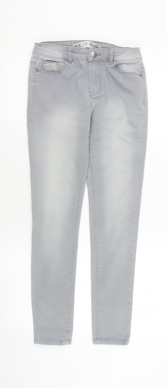 Denim Co Women's Grey Skinny Stretch Jeans Size 8