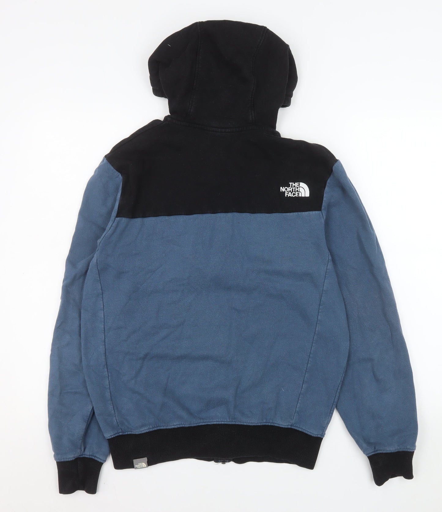 The North Face Mens Blue Hooded Cotton Full Zip Jacket Size S