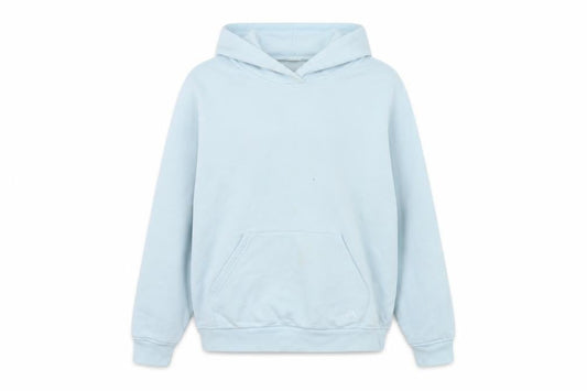 Adidas Women's Light Blue Pullover Hoodie Size L Cotton Blend Sweatshirt