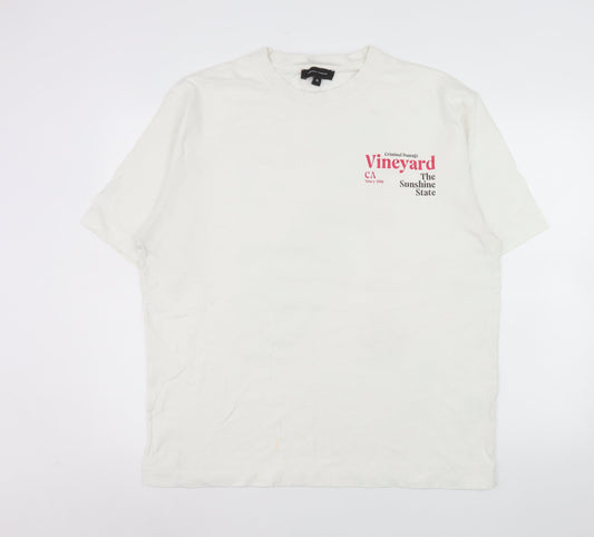 Criminal Damage Men's White California Vineyard Graphic T-Shirt XL