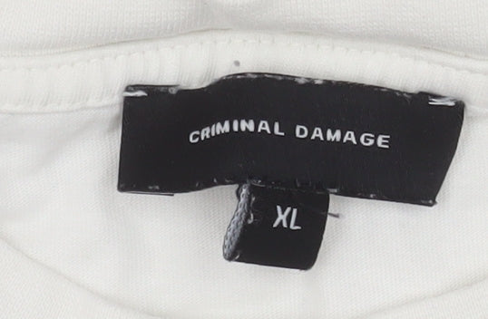 Criminal Damage Men's White California Vineyard Graphic T-Shirt XL