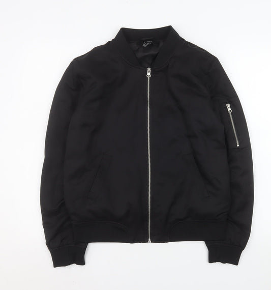 Forever 21 Men's Black Polyester Bomber Jacket Size M