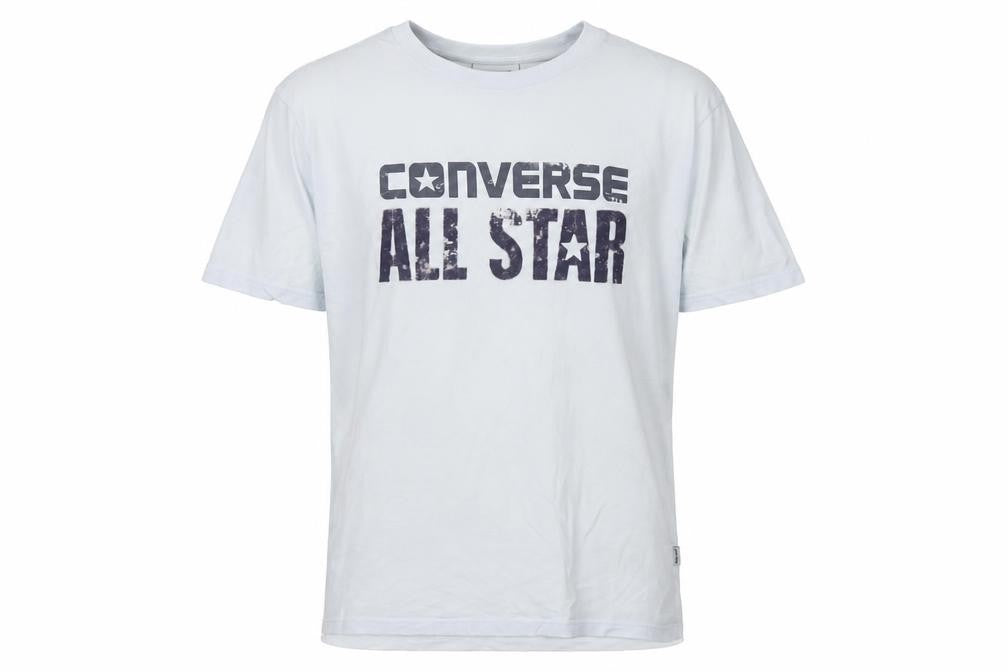 Converse Men’s White All Star Graphic T-Shirt XS Crew Neck Cotton