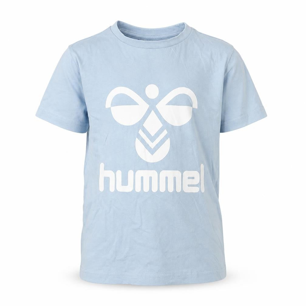 Hummel Boys Blue Cotton Graphic Logo T-Shirt 3-4 Years Short Sleeve