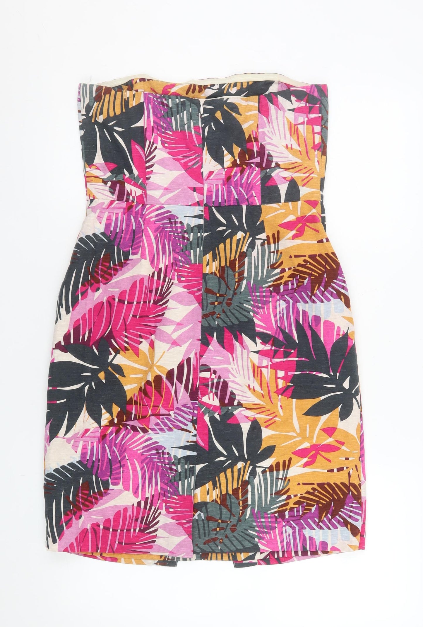 Banana Republic Women’s Multicoloured Silk Strapless Dress Size 10