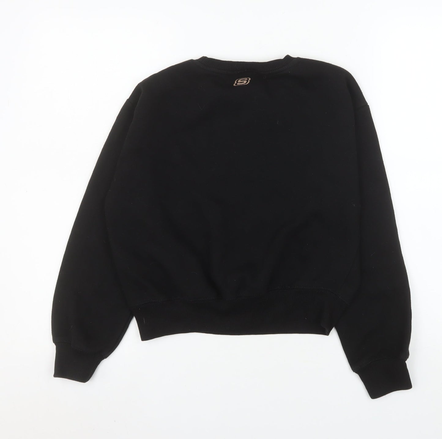 Skechers Girls Black Love You Graphic Pullover Sweatshirt 12-13 Years