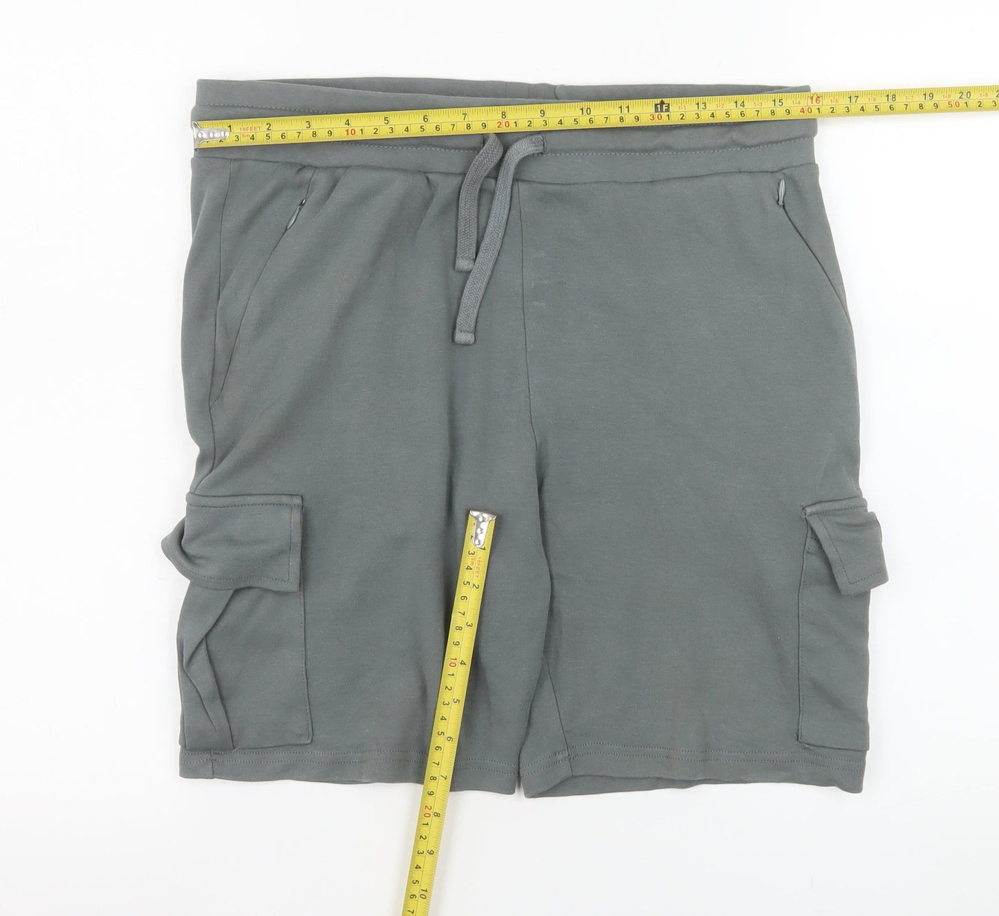 Bee Inspired Men's Grey Cotton Athletic Sweat Shorts Size L
