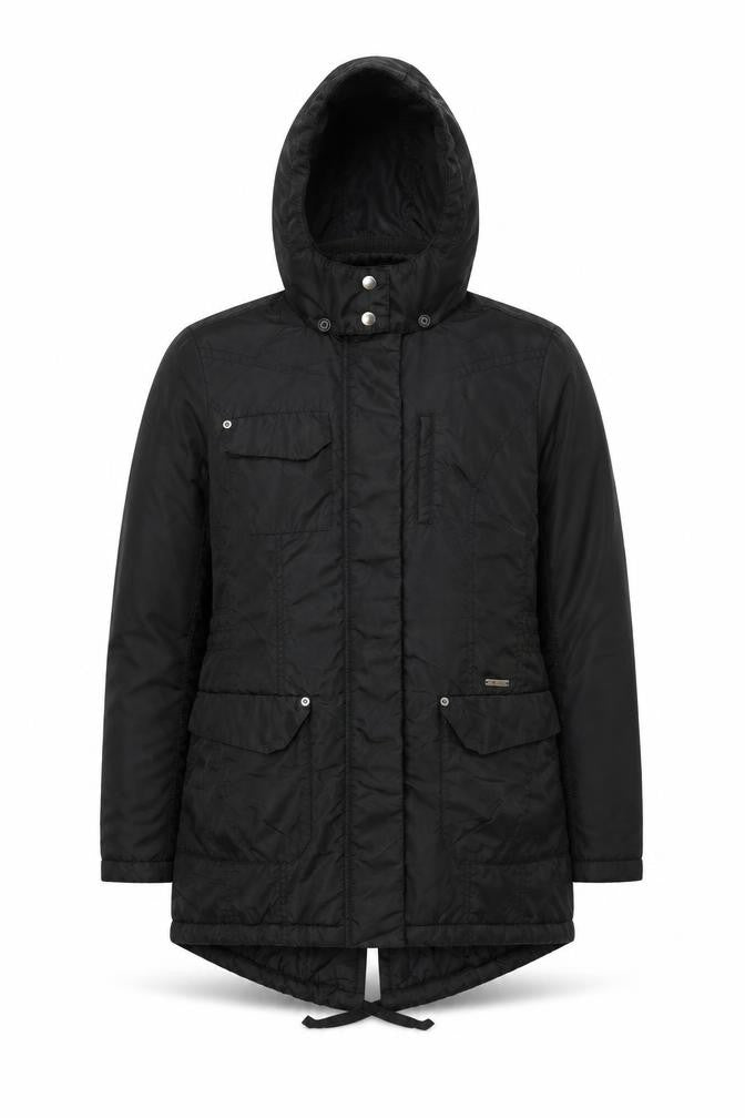 Hilfiger Denim Men's Black Hooded Parka Jacket Size M