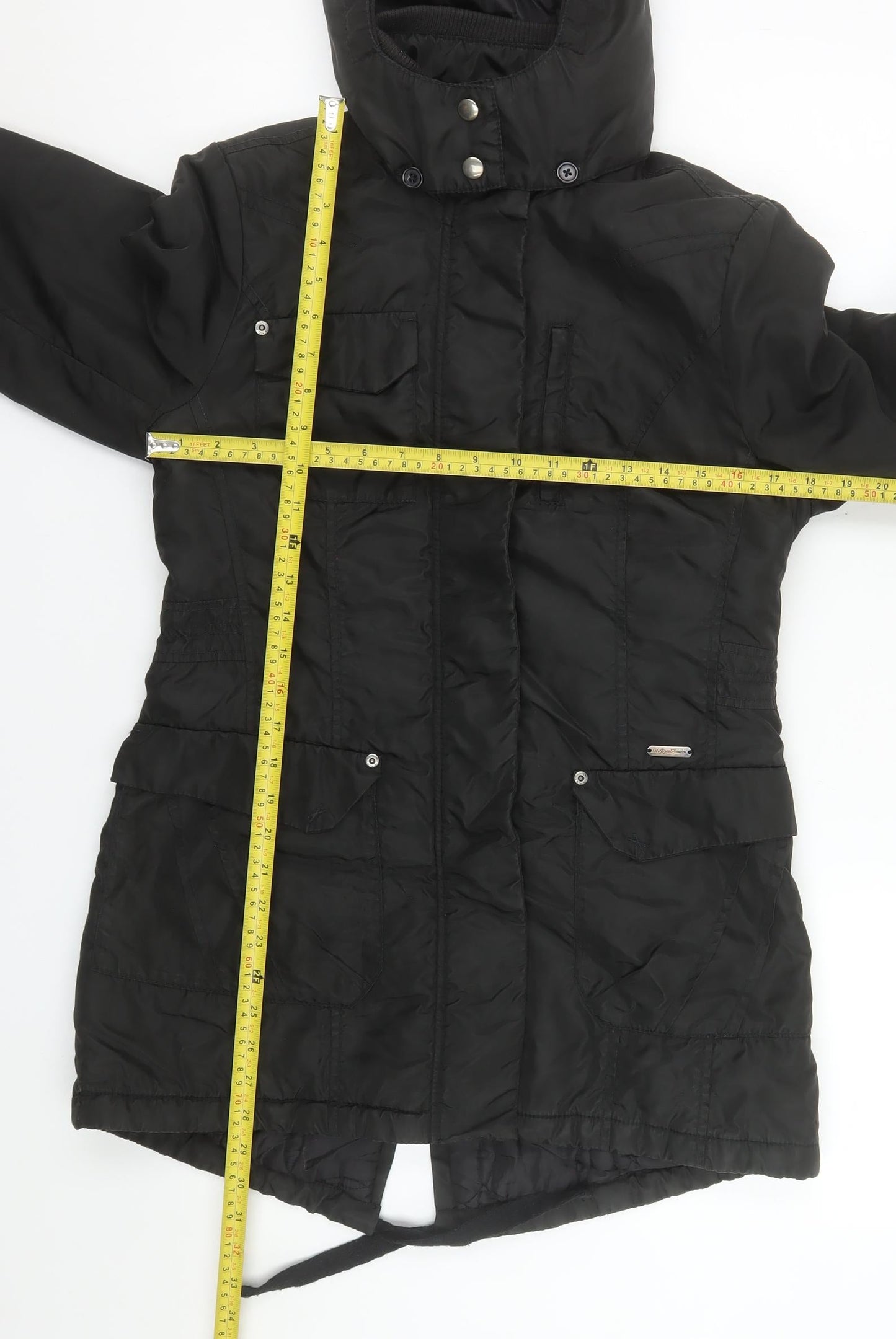 Hilfiger Denim Men's Black Hooded Parka Jacket Size M