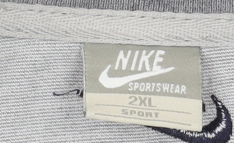 Nike Mens Grey 2XL Full Zip Sportswear Track Jacket