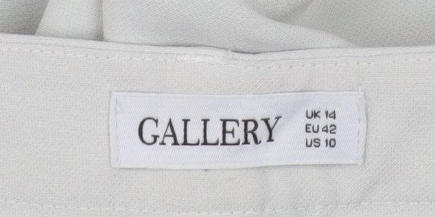 Gallery Women Ivory Chino Slim Trousers UK 14