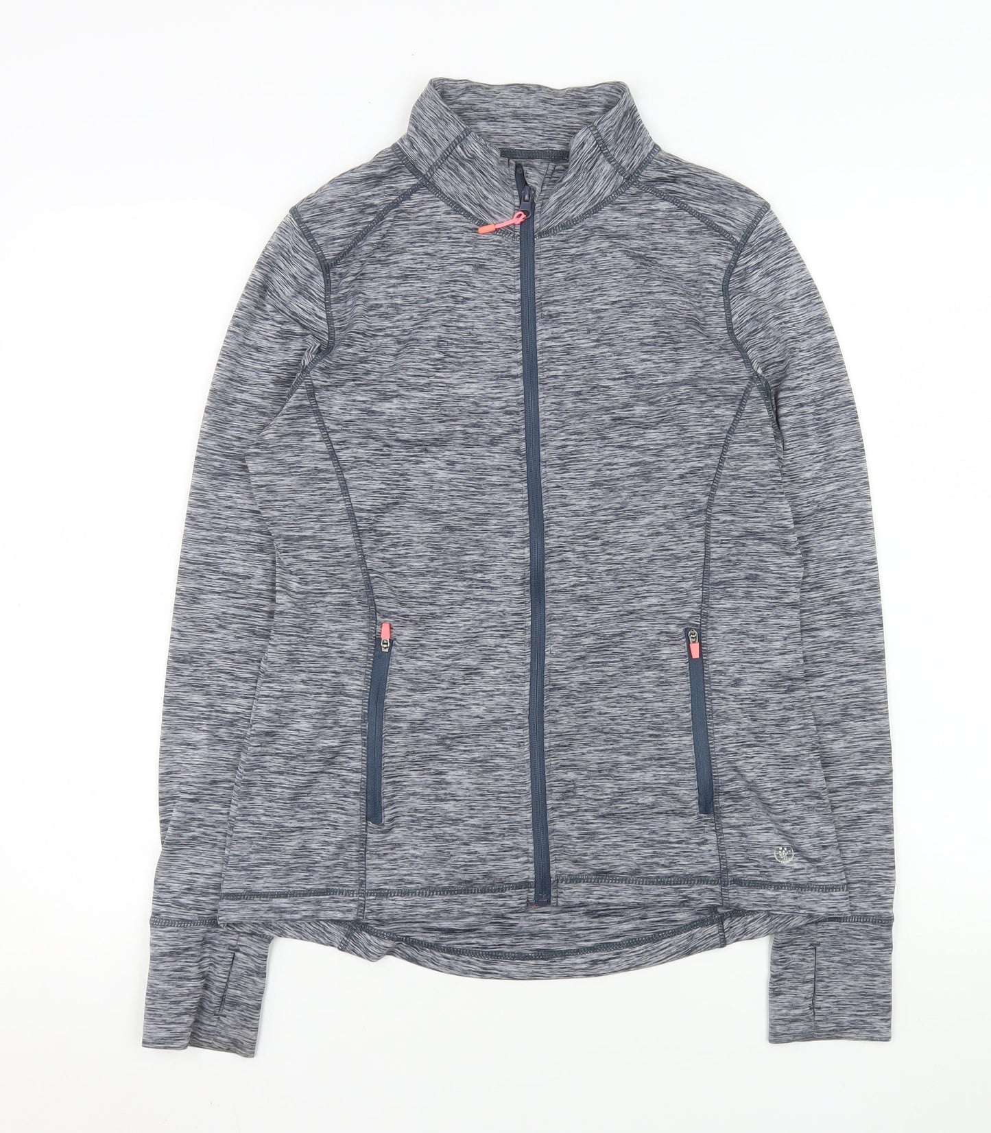 St. Bernard Women's Grey Marl Full Zip Activewear Jacket Size 12