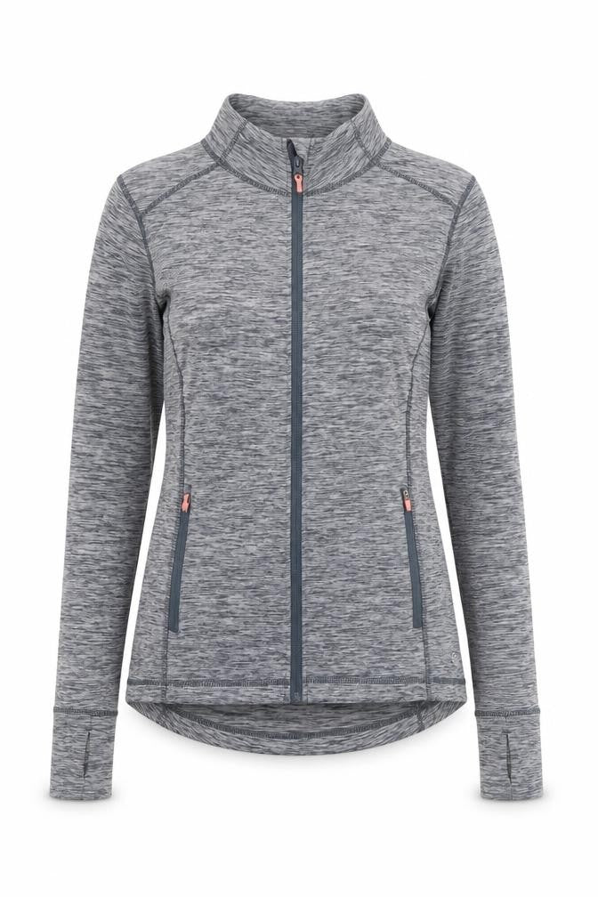 St. Bernard Women's Grey Marl Full Zip Activewear Jacket Size 12