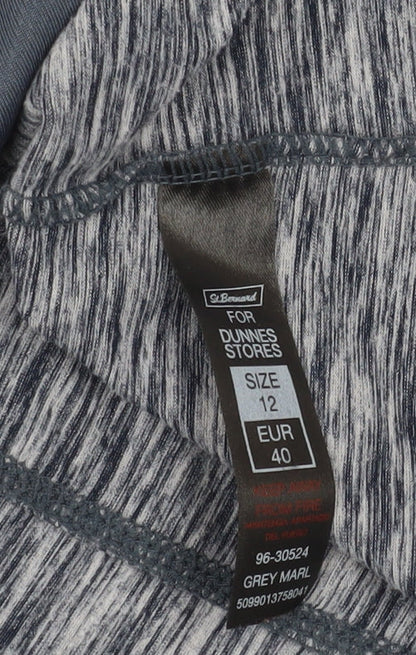 St Bernard Women's Grey Marl Full Zip Activewear Jacket Size 12