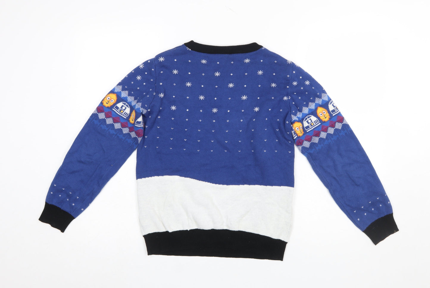 Star Wars Boys Blue Christmas Jumper 12 Years R2-D2 Galaxy Greetings Tu