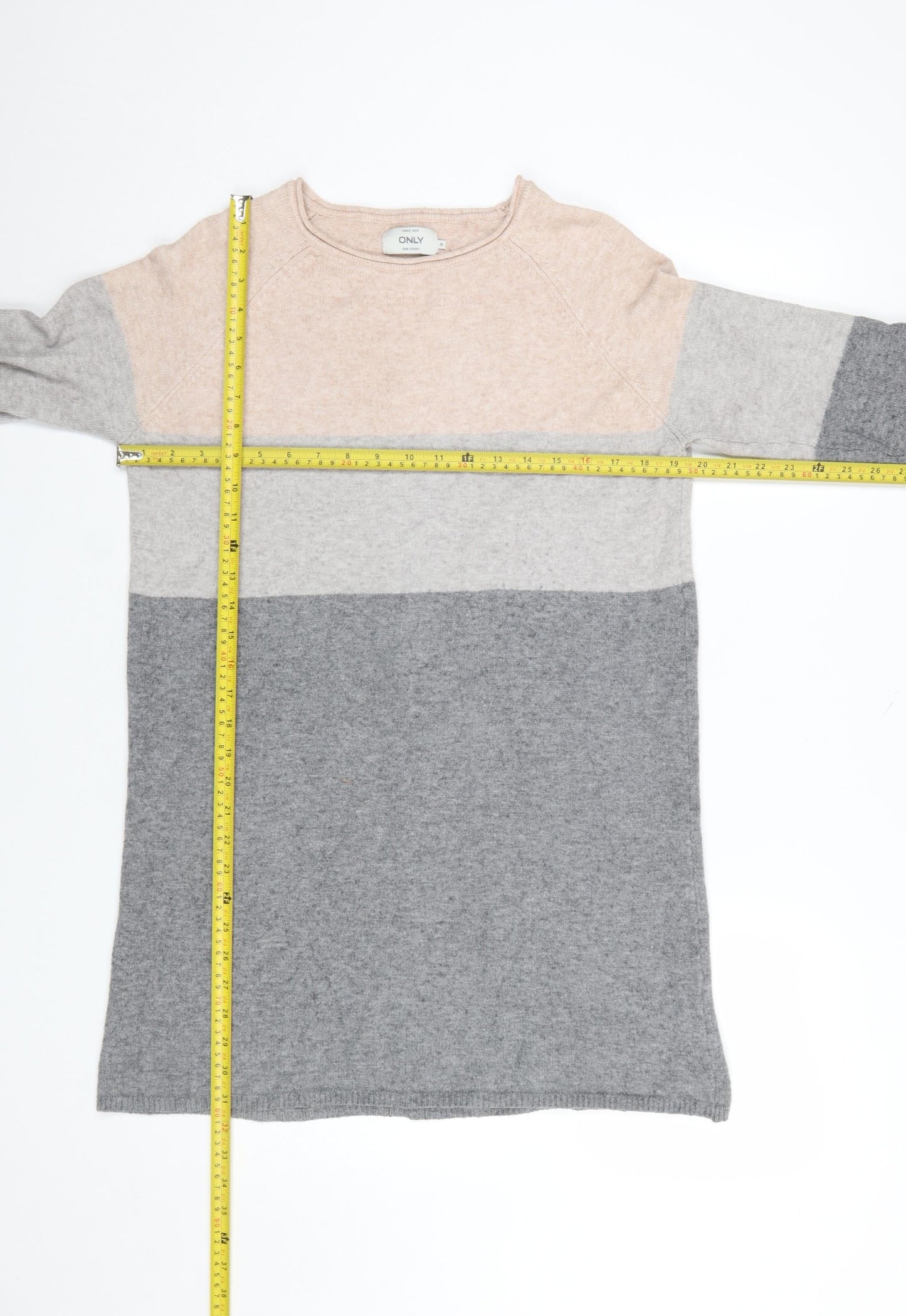 ONLY Womens Multicoloured Striped Pullover Jumper M