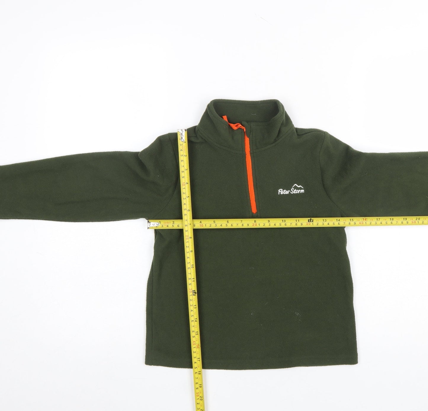 Peter Storm Boys Green Fleece 1/4 Zip Sweatshirt 7-8 Years Outdoor Pullover
