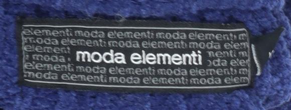 Moda Elementi Women Blue Mock Neck Wool Blend Jumper M