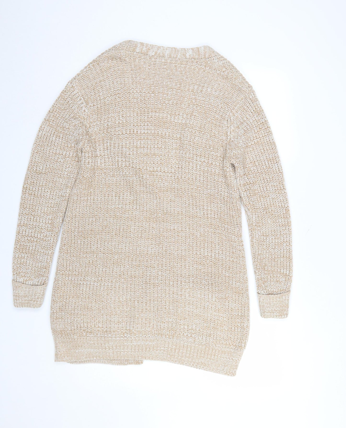 River Island Women’s Beige Chunky Knit Long Cardigan Size S
