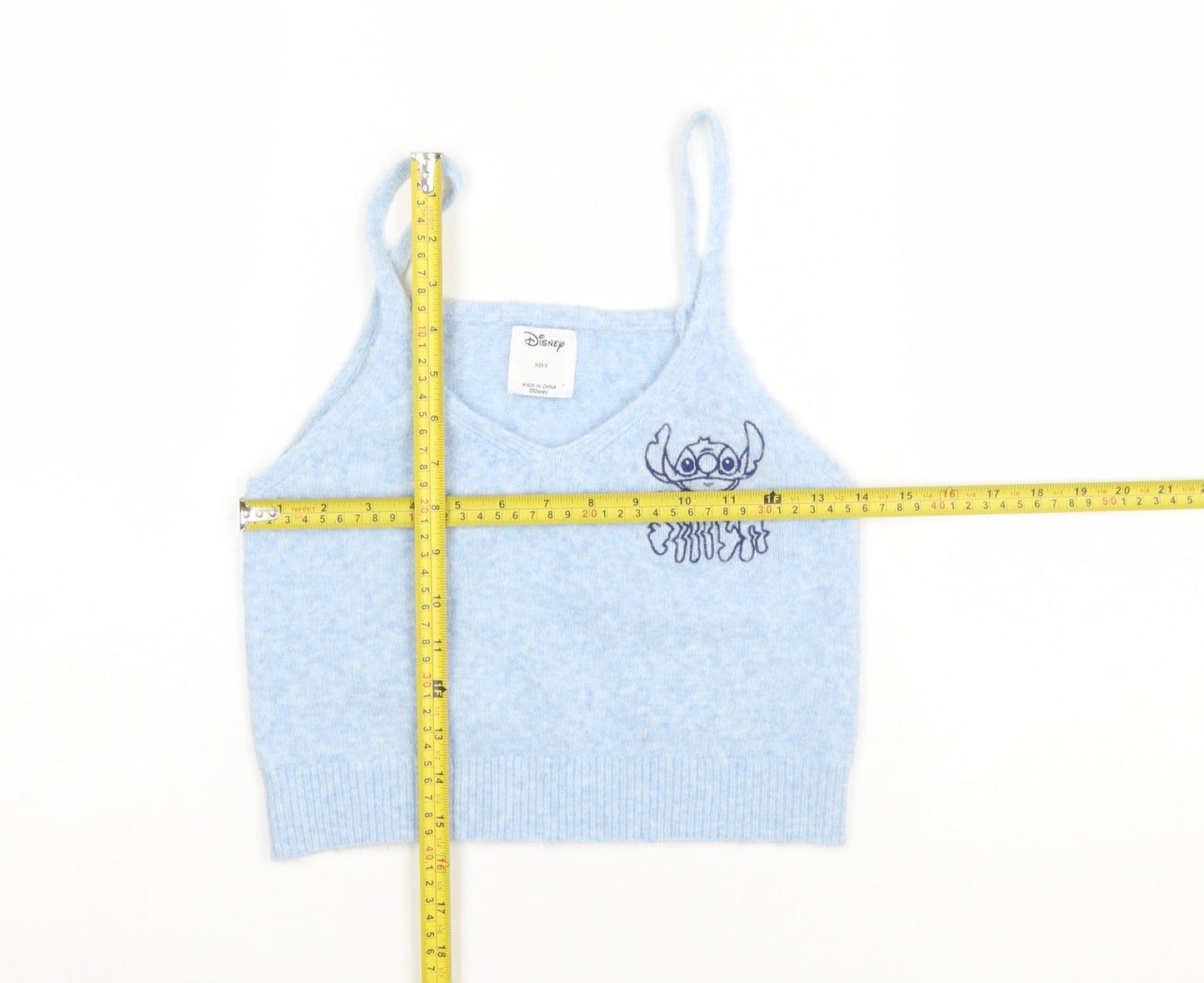Disney Women’s Blue Stitch Knit Camisole Tank Top Size S