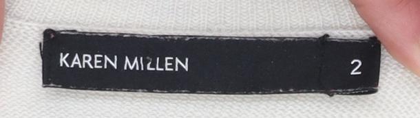 Karen Millen Women's Beige Wool Blend Jewel Sleeve Jumper Size 10